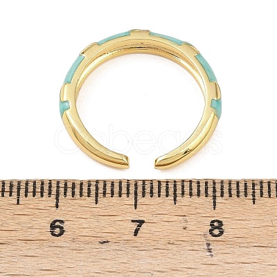Brass Open Cuff Rings for Women RJEW-K305-03D-G-1
