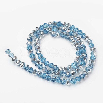 Electroplate Transparent Glass Beads Strands EGLA-A034-T3mm-M18-1
