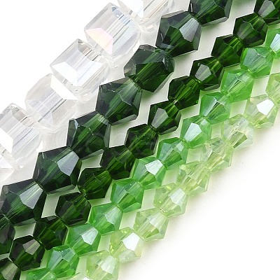 5 Strands 5 Styles Transparent Electroplate Glass Beads Strands EGLA-FP0001-05-1