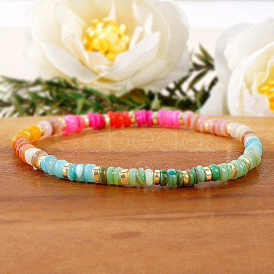 Christmas Natural Shell Beads Stretch Bracelets for Women NE0130-1