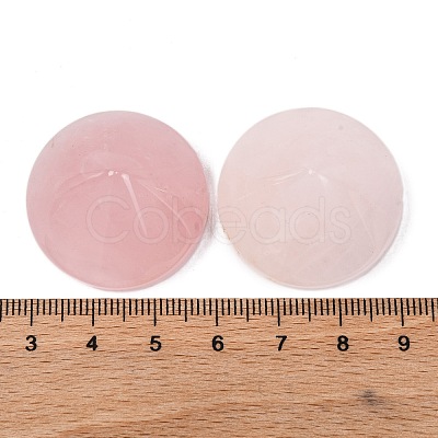 Natural Rose Quartz Cabochons G-Q184-01E-1