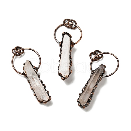 Natural Quartz Crystal Nuggets Pendants G-D468-42R-1