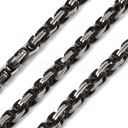 201 Stainless Steel Byzantine Chains SA-E001-14BP-06-1