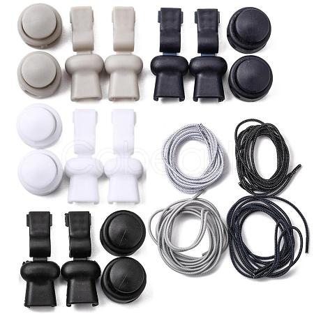 16Set 4 Color DIY Elastic Lock Shoelace AJEW-NB0002-35-1