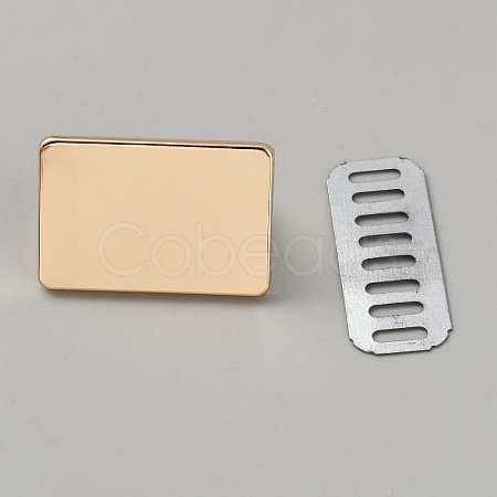Alloy Blank Rectangle Label Tags FIND-WH0173-409A-G-1