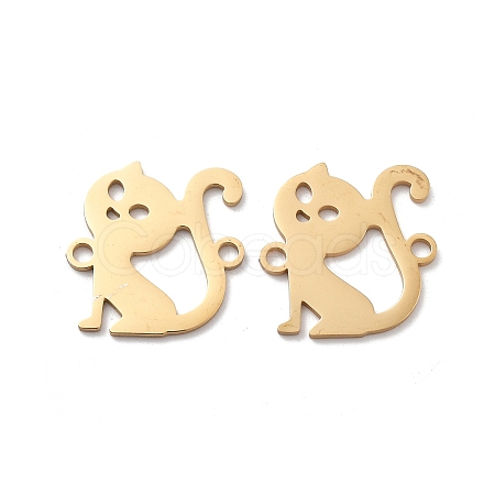 Ion Plating(IP) 304 Stainless Steel Hollow Connector Charms STAS-P332-05G-1