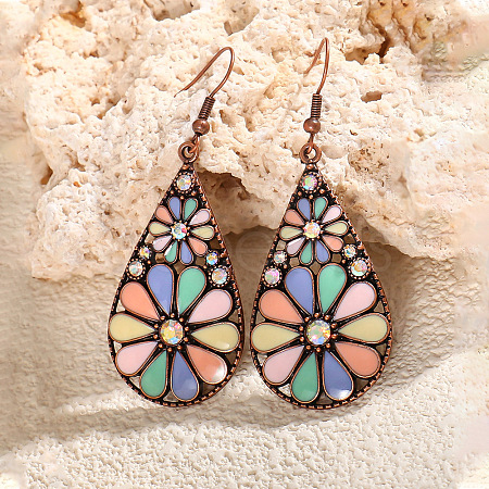 Bohemian Alloy Enamel Dangle Earrings FS-WG2DAA9-17-1