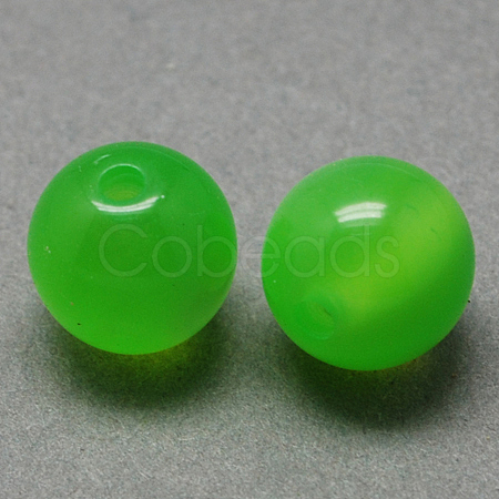 Round Imitation Cat Eye Resin Beads LS-RESI-R157-6mm-05-1