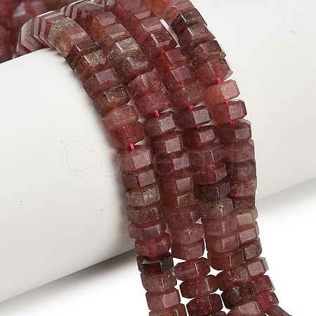 Natural Strawberry Quartz Beads Strands G-G317-A09-3x6mm-1