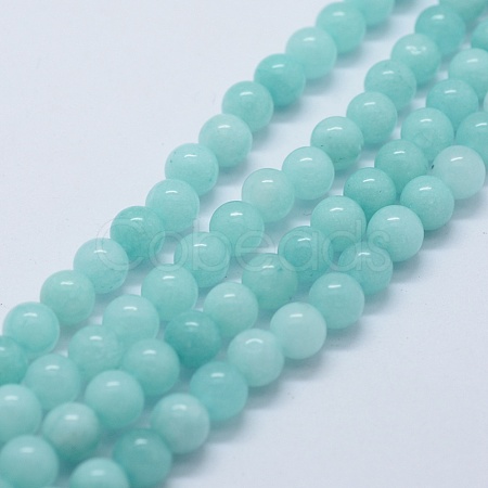 Natural & Dyed White Jade Bead Strands G-P370-02-10mm-1