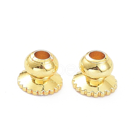 Apetalous Brass Bead Caps KK-K086-20G-1