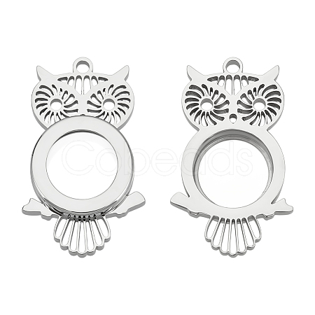 2Pcs 304 Stainless Stee Locket Pendants STAS-UN0061-52-1