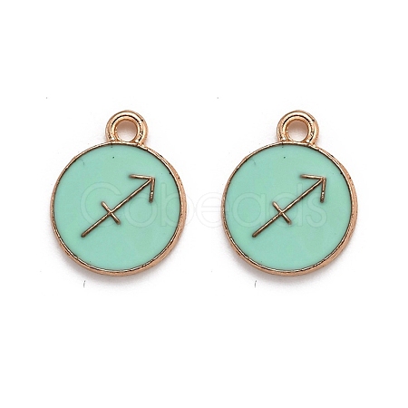 Alloy Enamel Pendants ENAM-S124-01B-15F-1