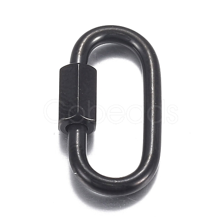 304 Stainless Steel Screw Carabiner Lock Charms STAS-H107-04B-B-1