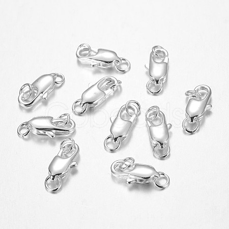 Brass Lobster Claw Clasps X-KK-KK802-S-NR-1