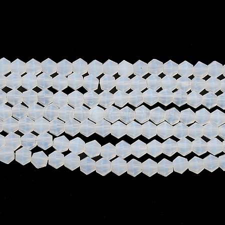 Imitation Jade Frosted Glass Bead Strands EGLA-A039-J6mm-MD05-1