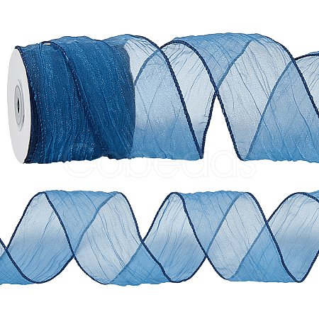 Polyester Organza Ribbons SRIB-WH0011-357A-1