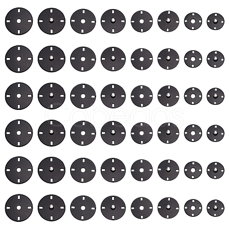24 Pairs 4 Styles Zinc Alloy Snap Buttons FIND-FG0004-96EB-1