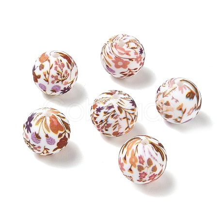 Floral Silicon Beads SL-CBAC986-03A-1
