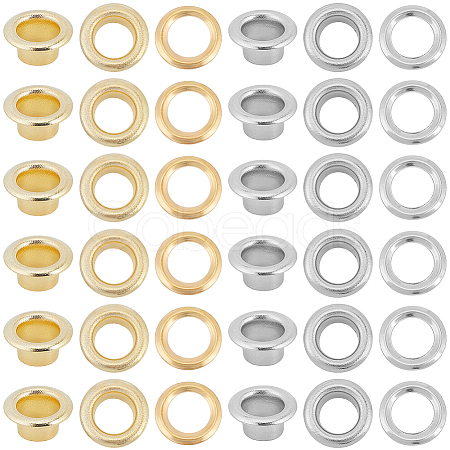 200Pcs 2 Colors Iron Grommet Eyelet Findings IFIN-GF0001-59B-1