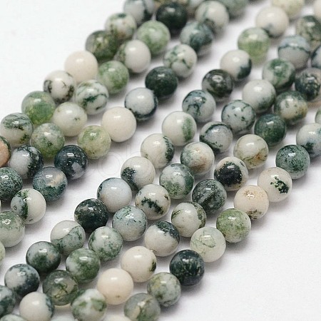 Natural Tree Agate Beads Strands X-G-N0192-01-3mm-1