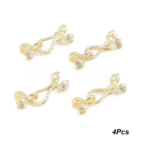 4Pcs Locking Double Brass Bead Tips KK-YW0004-92LG-1