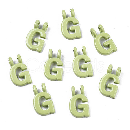 Spray Painted Alloy  2-Loop Link Pendants LS-X-PALLOY-T075-48G-RS-1