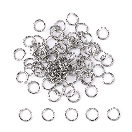 Tarnish Resistant 304 Stainless Steel Open Jump Rings STAS-R049-8x1mm-1