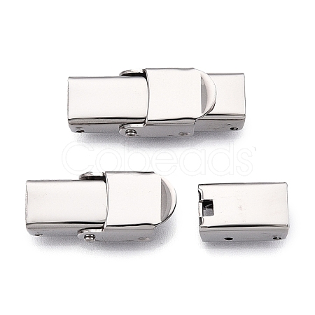 Tarnish Resistant Smooth Surface 201 Stainless Steel Watch Band Clasps STAS-R063-65-1