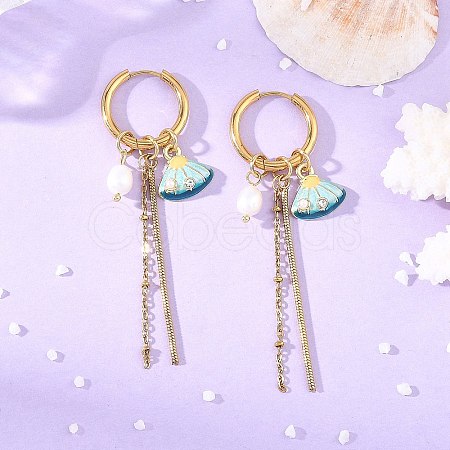 Alloy Rhinestone Hoop Earrings EJEW-JE07389-1