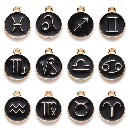 Alloy Enamel Pendants ENAM-S124-01B-08-1