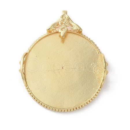 Brass Pendant Cabochon Settings KK-R215-02G-1