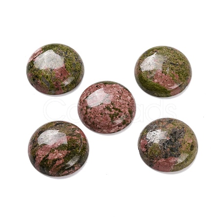 Natural Unakite Cabochons G-B085-02A-08-1
