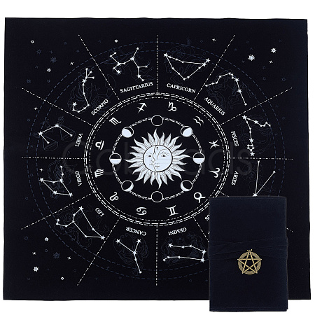 1Pc Double-Sided Velvet Tarot Cards Storage Bags TP-CN0001-27B-1