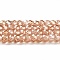 Cubic Zirconia Bead Strands, Faceted Rondelle, PeachPuff, 3x2mm, Hole: 0.6mm, about 164~172pcs/strand, 14.57~14.88 inch(37~37.8cm)