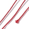 Polyester Twisted Cord, Round, for DIY Jewelry Making, FireBrick, 1mm, about 49.21 Yards(45m)/Roll