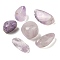 Natural Amethyst Beads, Nuggets, No Hole/Undrilled, Tumbled Stone, 22~31x14~22x7.5~19mm