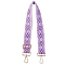 Adjustable Jacquard Weave Nylon Wide Bag Strap, Single Shoulder Belts, with Zinc Alloy Swivel Clasps, for Bag Straps Replacement Accessories, Lilac, 69~121x4.9cm