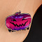 Halloween PVC Claw Hair Clips, Hair Accessories for Women & Girls, Pumpkin, 58x54x42mm