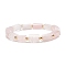 Natural Rose Quartz Column Beaded Stretch Bracelet, Gemstone Jewelry for Women, Inner Diameter: 2-1/8 inch(5.4cm)