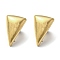 304 Stainless Steel Stud Earrings Findings, with Loops, Golden, Triangle, 19x13mm, Hole: 2.5mm, Pin: 10x0.8mm