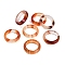 Dyed & Heated Natural Agate Finger Rings for Women, Sandy Brown, 5.5mm, Inner Diameter: 17~17.5mm