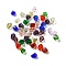 Glass K9 Glass, Imitation Austrian Crystal Beads, Faceted, Diamond, Mixed Color, 6x5mm, Hole: 1mm