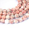 Natural Red Netstone Round Bead Strands G-E334-4mm-06-1