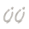 Non-Tarnish 304 Stainless Steel Ring Stud Earrings EJEW-G364-05P-1
