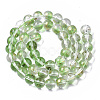 Transparent Spray Painted Glass Bead Strands X-GLAA-N035-03C-B02-2