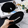 Bowknot Wool Felt Fascinators Pillbox Hat with Iron Alligator Hair Clips MRMJ-WH0077-113B-3