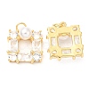Rack Plating Brass Micro Pave Cubic Zirconia Pendants KK-A185-27G-2