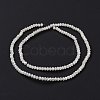 Half Plated Faceted Rondelle Electroplate Imitation Jade Glass Bead Strands X-EGLA-D020-3x2mm-05-3