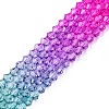 Gradient Color Baking Paint Glass Bead Strands X1-DGLA-A039-T2mm-A011-4
